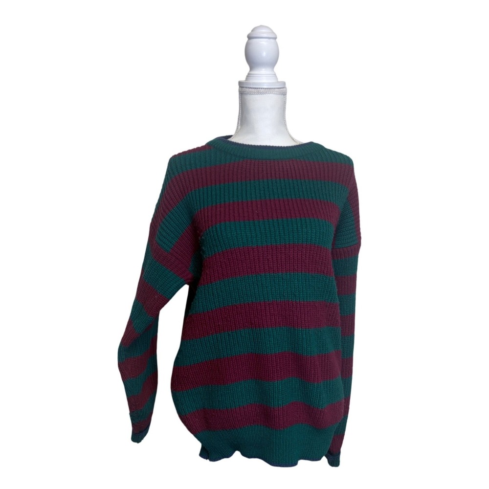 Trend Basics Vintage Maroon and Teal Women's Sweater